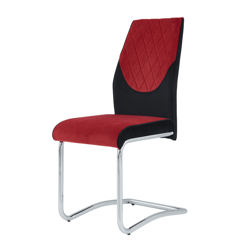 Global Furniture D1021 Dining Chair in Black/Red D1021DC-BL/R (Set of 2) image