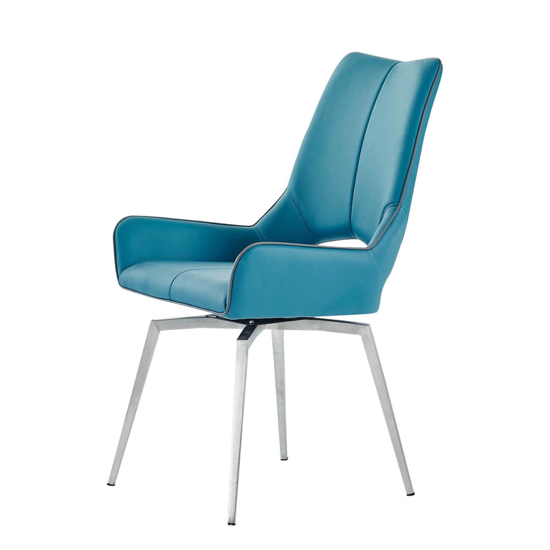 Global Furniture D4878 Dining Chair in Turquoise D4878DC-TURQUOISE (Set of 2) image
