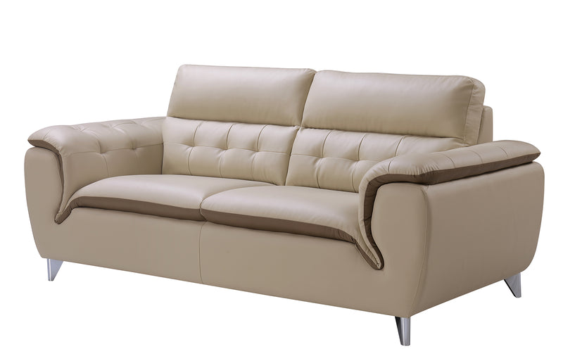 Global Furniture U7390 Sofa in Khaki/ Dark Cappuccino image