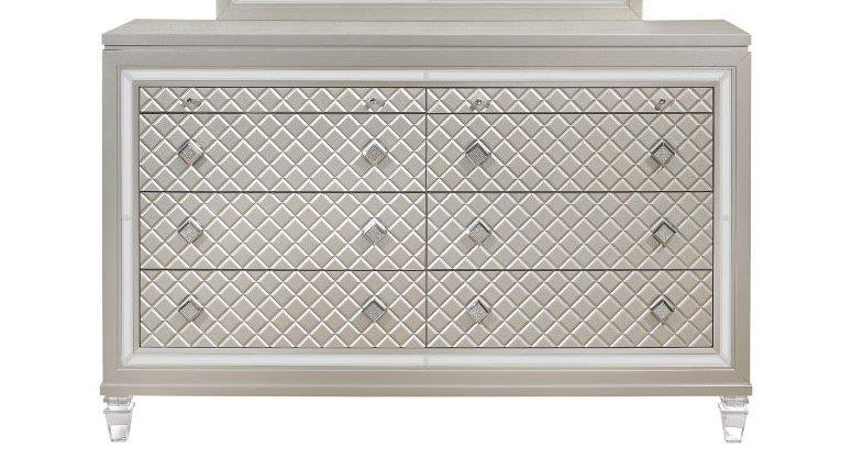 Global Furniture Paris Dresser in Platinum Metallic PARIS-D image