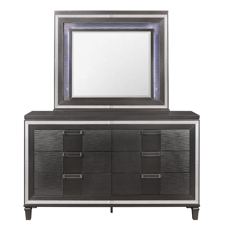 Global Furniture Pisa Mirror in Gray PISA-M W/ LED image
