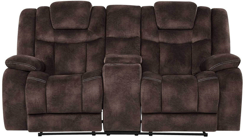 Global Furniture U1706 Power Recliner Loveseat with Headrest in Chocolate image