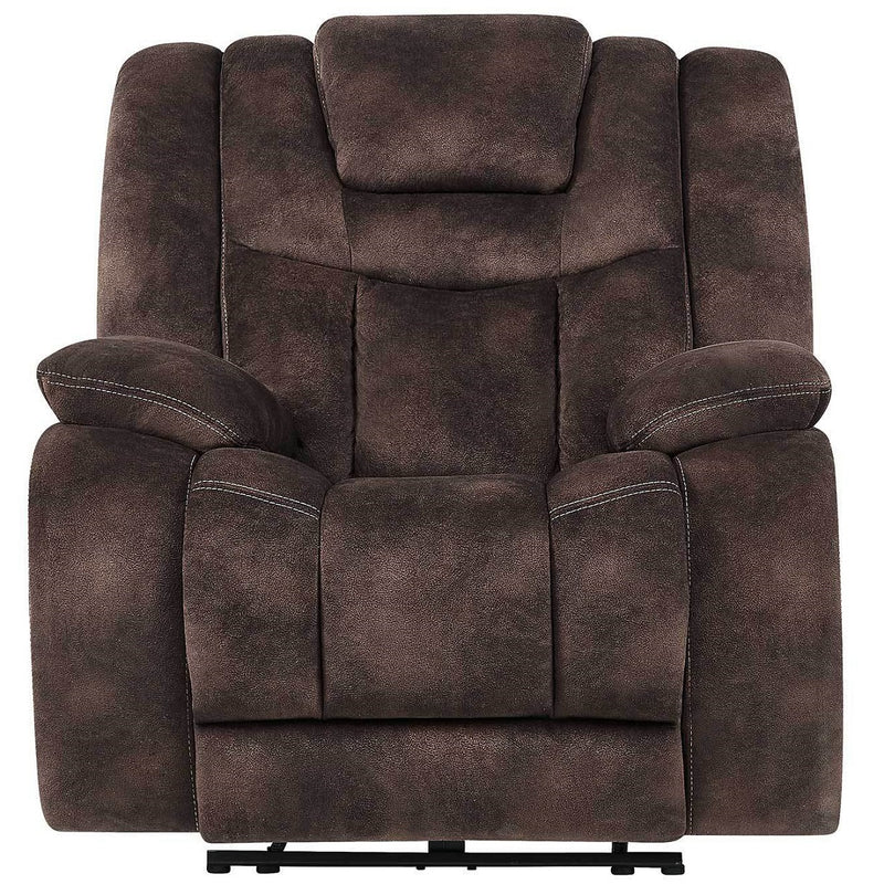 Global Furniture U1706 Power Recliner Chair with Headrest in Chocolate image