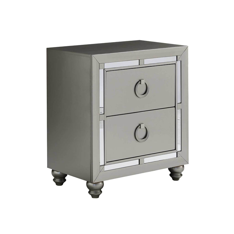 Global Furniture Riley Nightstand in Silver Champagne RILEY-NS image