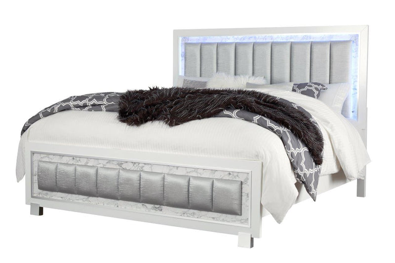 Global Furniture Santorini King Platform Bed in White image