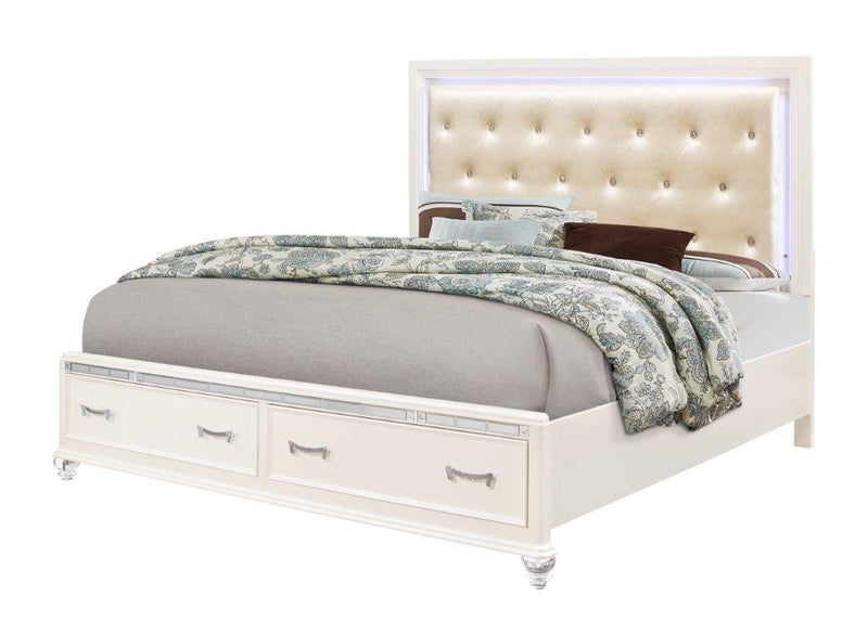 Global Furniture Sofia Queen Storage Bed in White image