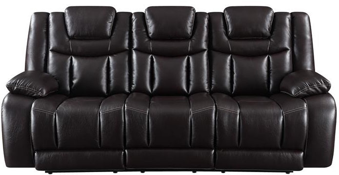 Global Furniture U1706 Power Recliner Sofa with Headrest in Espresso image