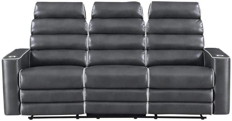 Global Furniture U1876 Power Reclining Sofa in Blanche image