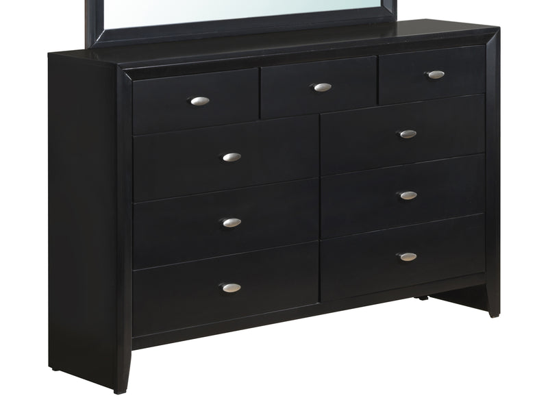 Global Furniture Carolina 9 Drawer Dresser in Black image