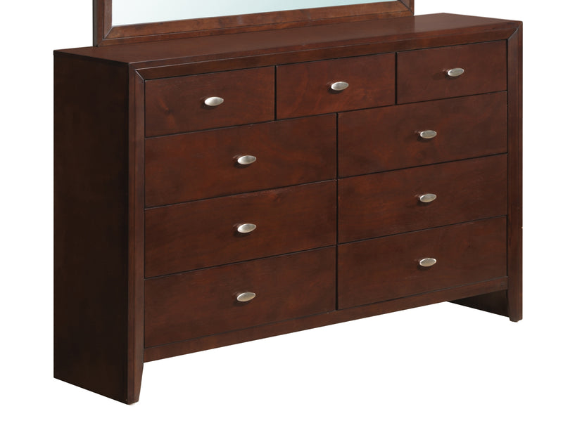 Global Furniture Carolina 9 Drawer Dresser in Merlot image