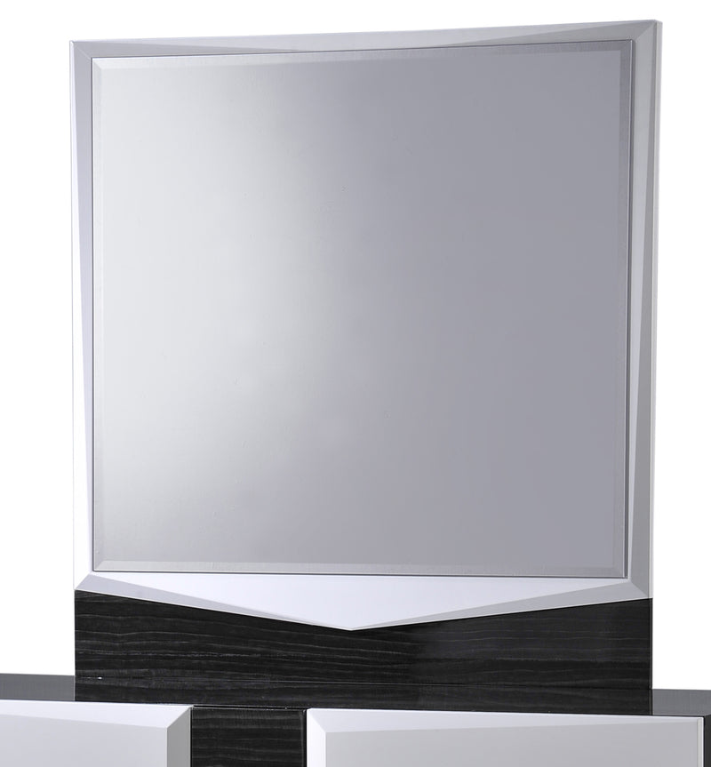 Global Furniture Hudson Mirror in Zebra Grey/White image