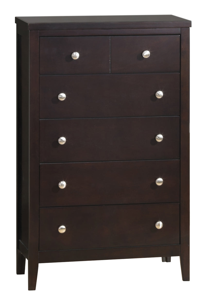 Global Furniture Lily 6 Drawer Chest in Antique Black image