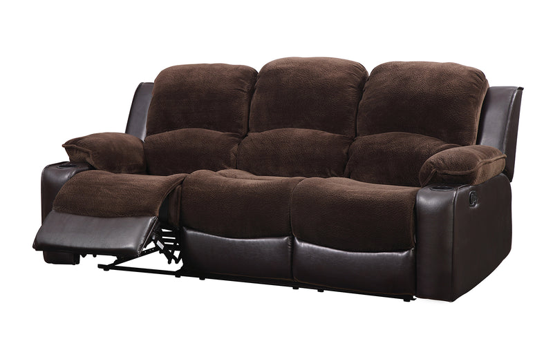 Global Furniture U1301 Reclining Sofa in Champion Chocolate/Brown image
