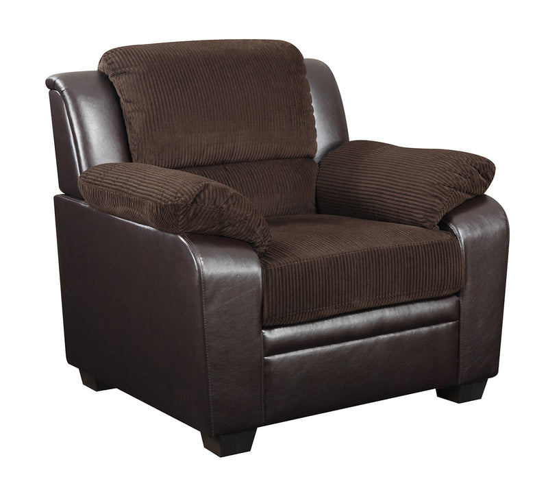 Global Furniture U880018KD Chair in Corduroy/Brown image